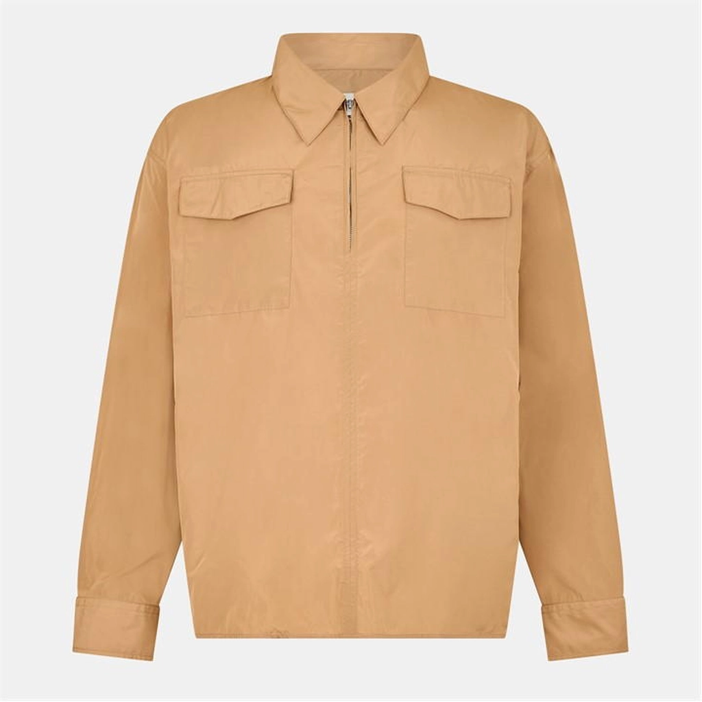 AMI Paris Ami Zippee Shirt Sn54 - Brown